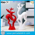 Wedding gift sika deer shaped home decor ceramic Decorative Article
